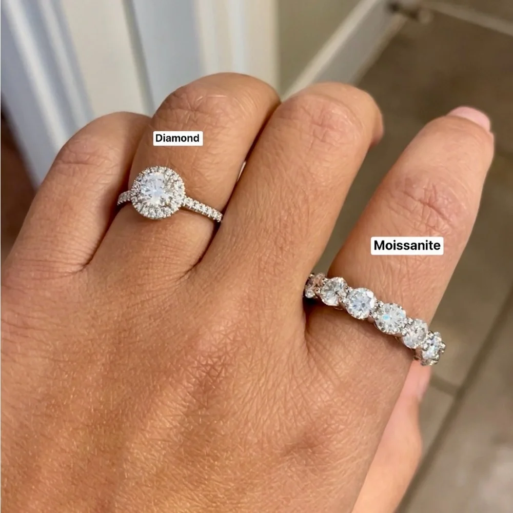 Real moissanite ring size 9 - Picture 6 of 8